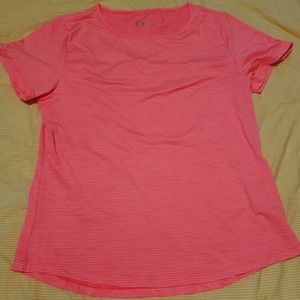 Flamingo stripe short sleeve tee